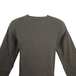 111 STATE Men's Charcoal Crew Neck Sweater 100% Cashmere Size L